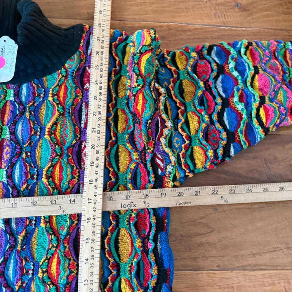 90s Coogi Multicolored turtle neck - Picture 3 of 5